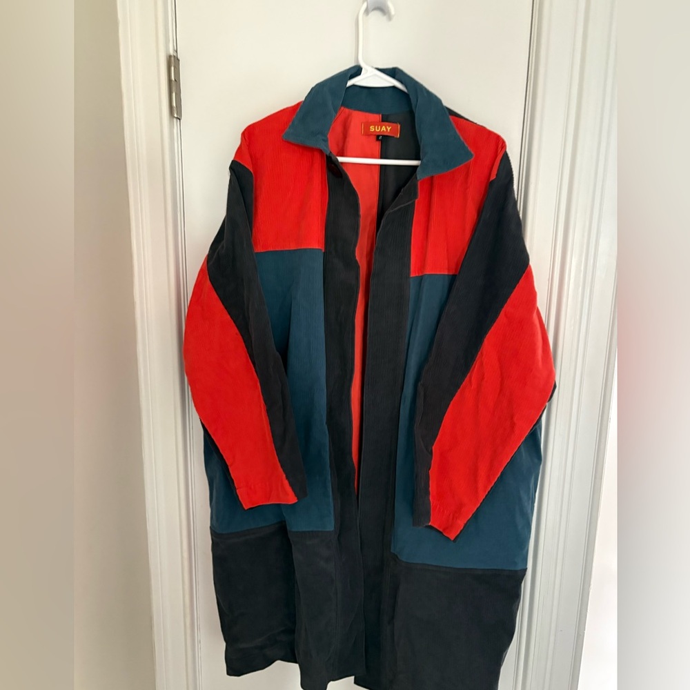 What Colorblock recycled Jacket - Orange Gray and Blue